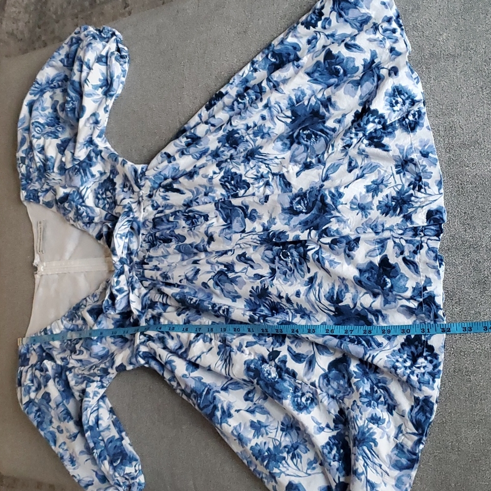 Abercrombie & Fitch Blue Floral Dress - Picture 12 of 16